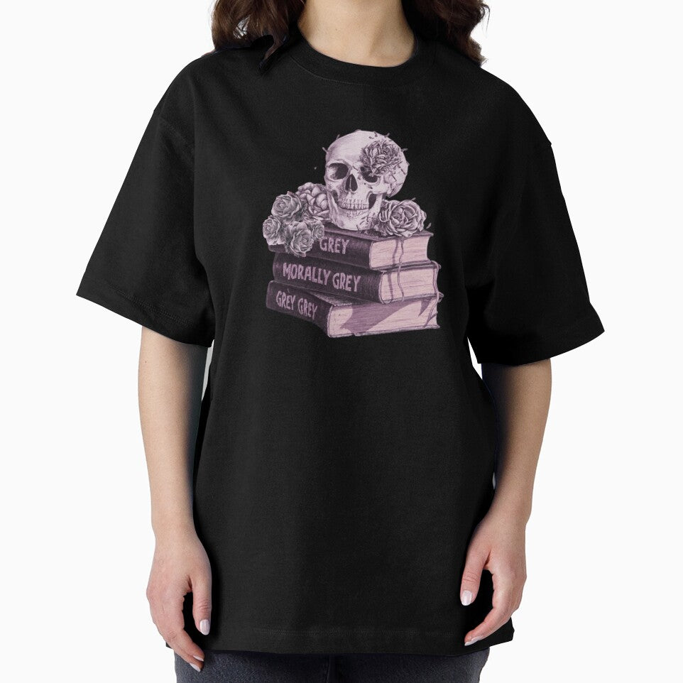 Morally Grey Dark Romance Books Funny Gifts for Dark Romance Readers Skull Cool With Roses by MatthewViews