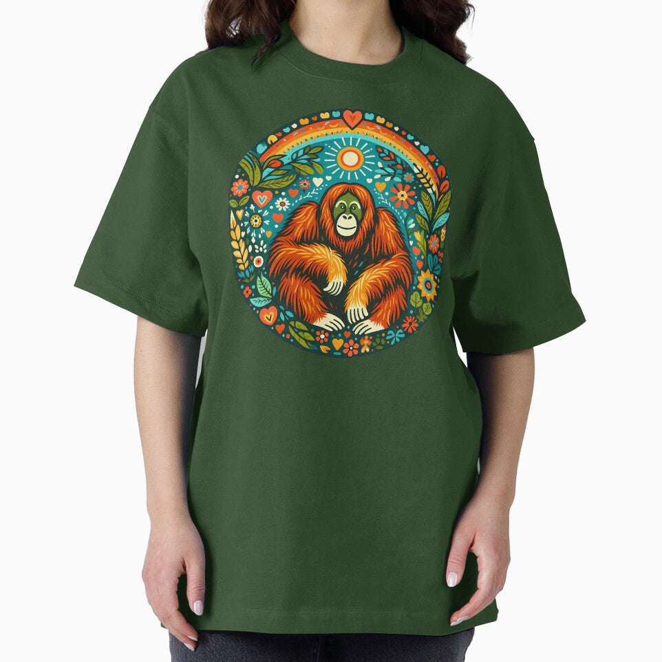 Orangutan - Hope for Wildlife Scandinavian Folk Art by heidiannemorris © by FOLK ART FUSION
