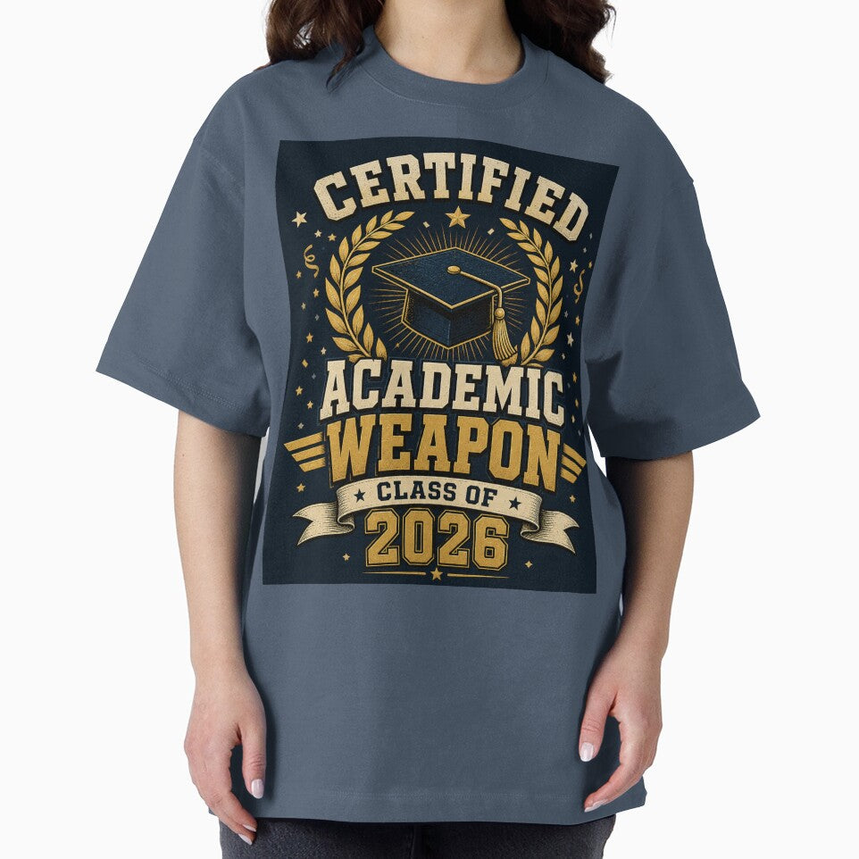 Certified Academic Weapon Class of 2026 – Vintage Graduation Art | Grad Gift by irfanshikh
