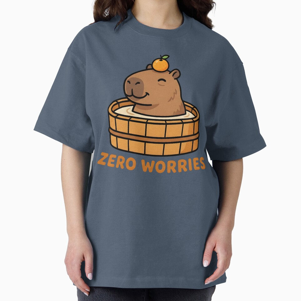 Zero Worries Capybara Relaxing in Hot Tub by webdev27