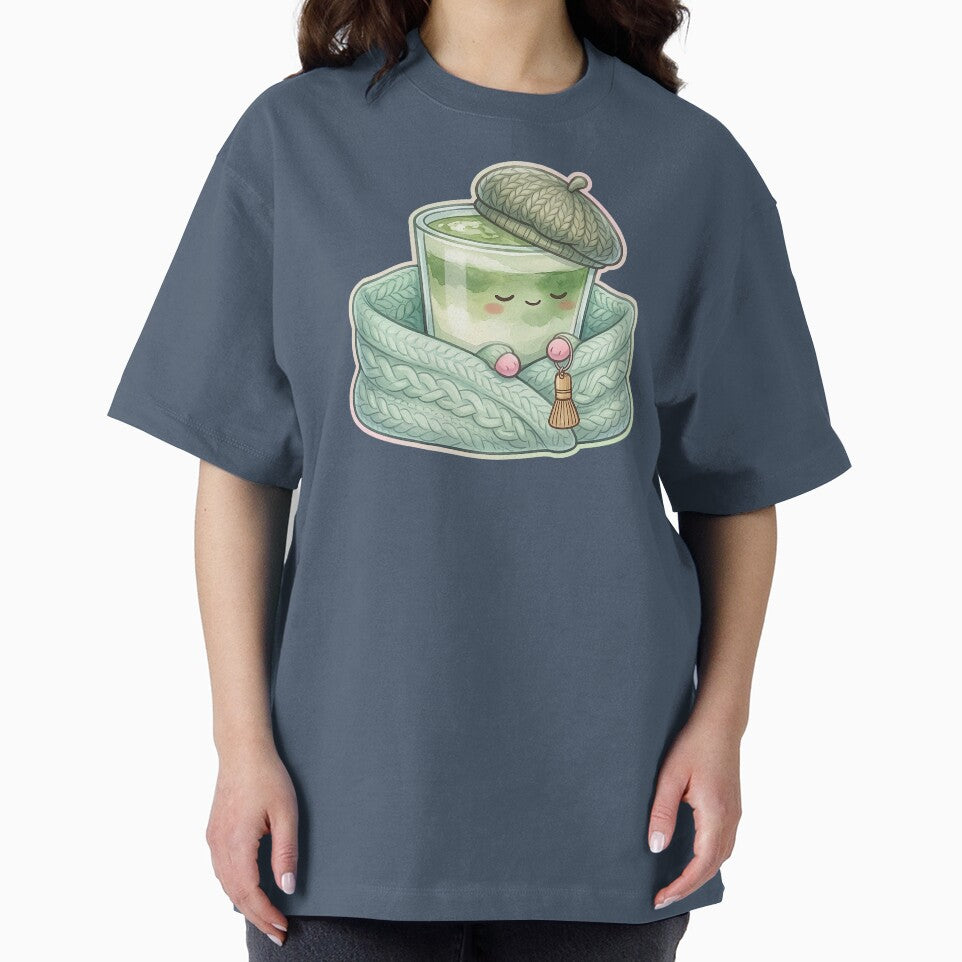 Sleepy Matcha Latte with Bamboo Whisk – Cozy Kawaii Drink by MerchYouSearch