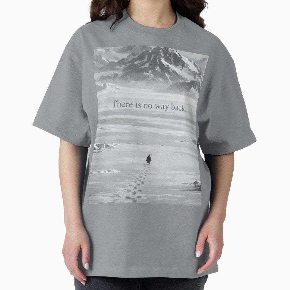 Minimalist Arctic Peak Mountain Penguin Sketch by Imad-Business