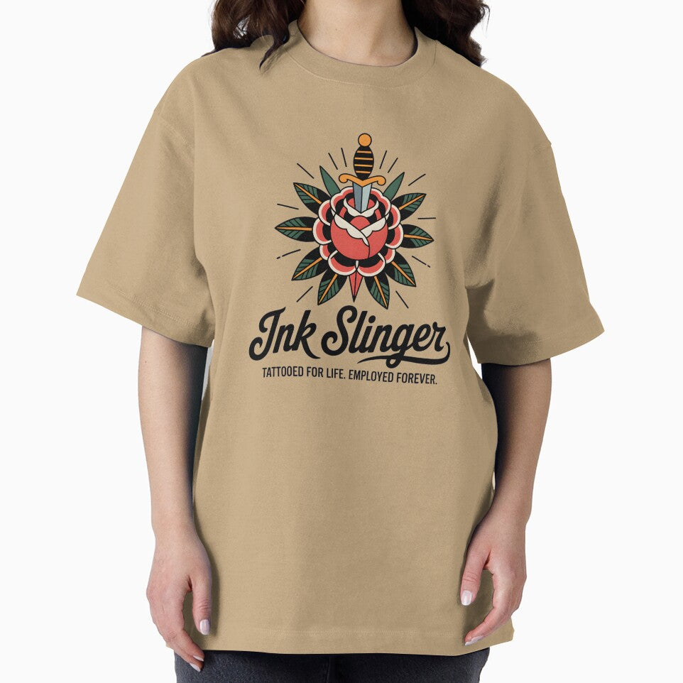Traditional Tattoo Dagger Rose Ink Slinger Graphic by Enea Kelo