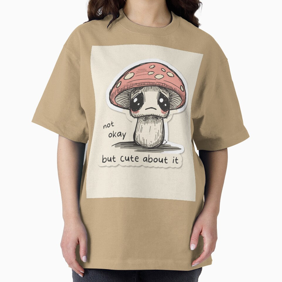 Sad Mushroom Aesthetic Sticker by HappyDoodle11