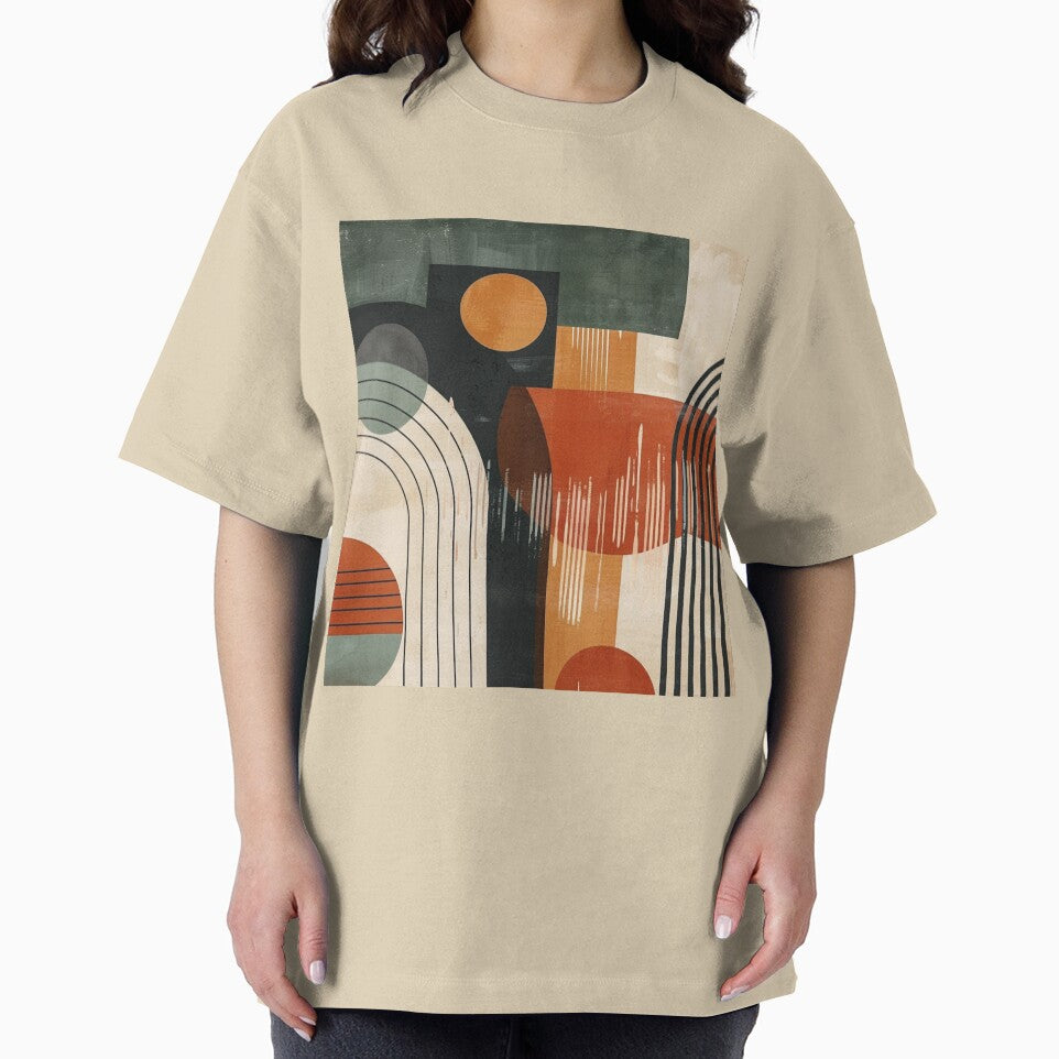 Mid-Century Modern Abstract - Vintage Earth Tone Arches - Retro Modernist Art by GrinGalore