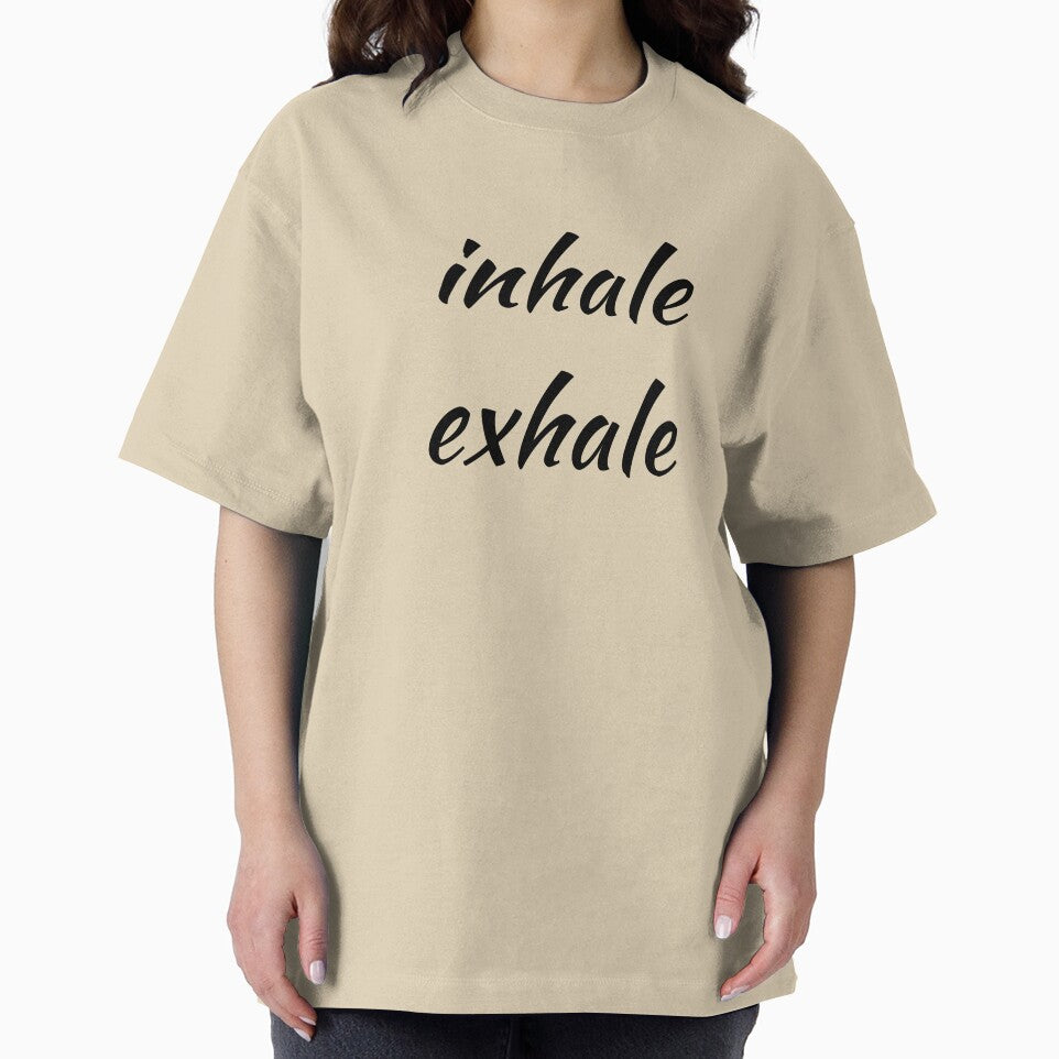 Funny Humor Exercises Shirt Gift For Women Men Inhale Exhale by Sandydesign