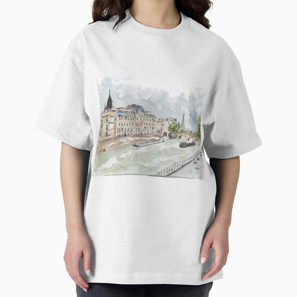 Paris Seine with Eiffel Tower by Jennie Kessinger
