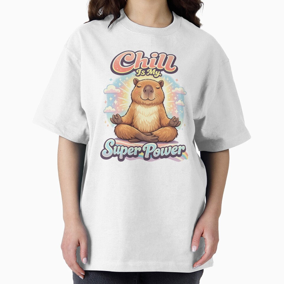 Chill Is My Super Power Capybara by Art by Debasish