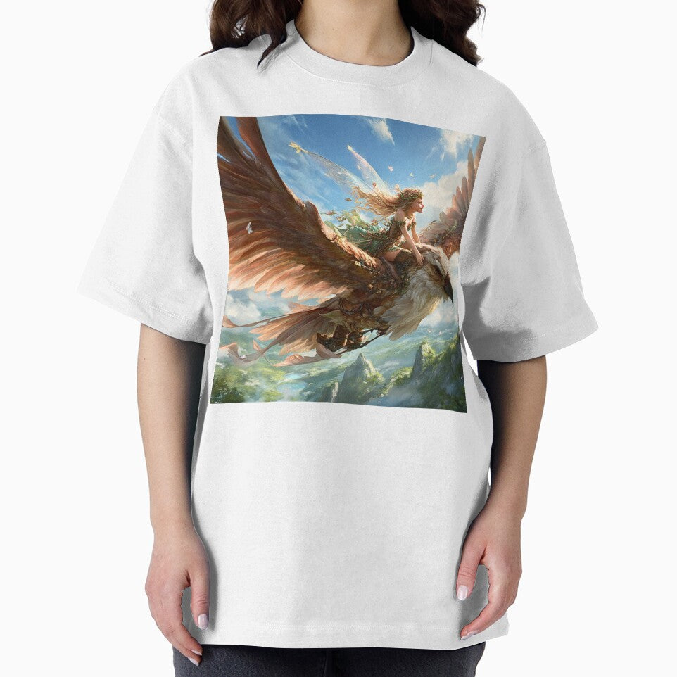 Enchanted Fairy Riding Majestic Eagle by Storybook Botanica