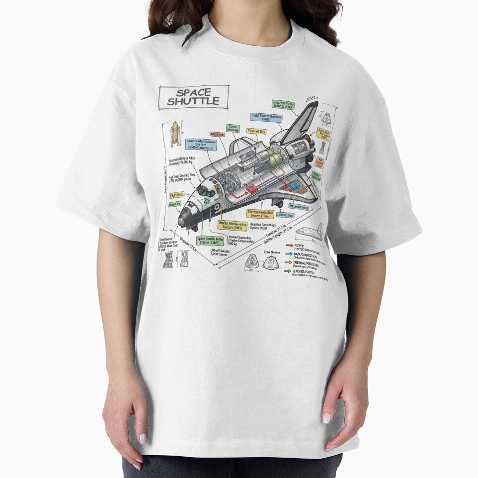 Space Shuttle - Cross-section Isometric Drawing by Rhu Creations