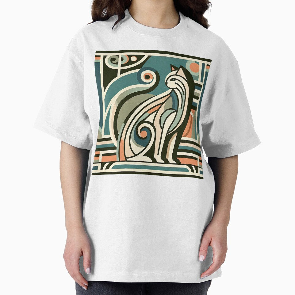 Art Deco Cat Elegance by JoeysPODShop