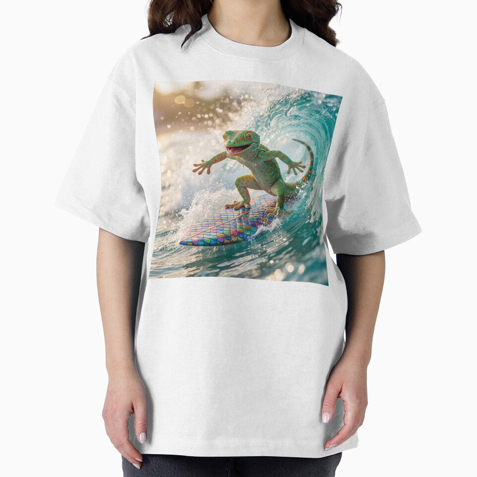 Gecko Surfs the Waves by Tridentulus