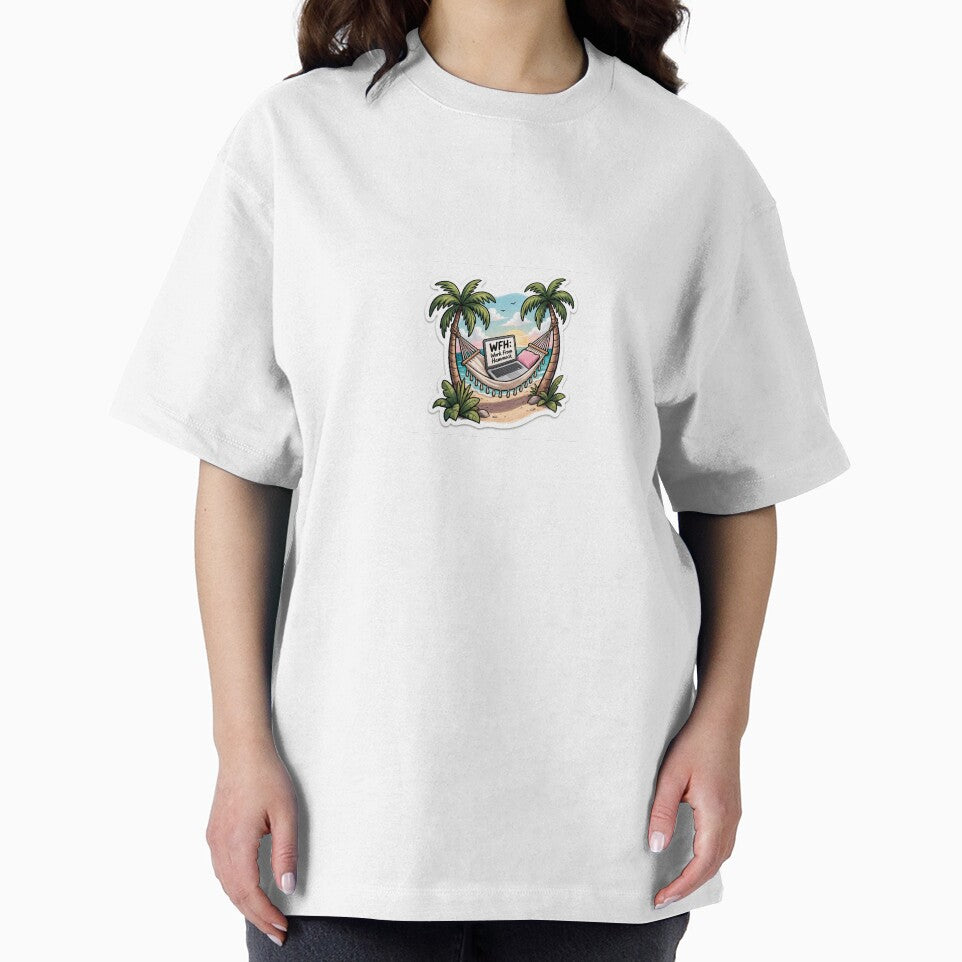 WFH Work From Hammock Sticker – Tropical Remote Work Vibes ?? by SparkVault