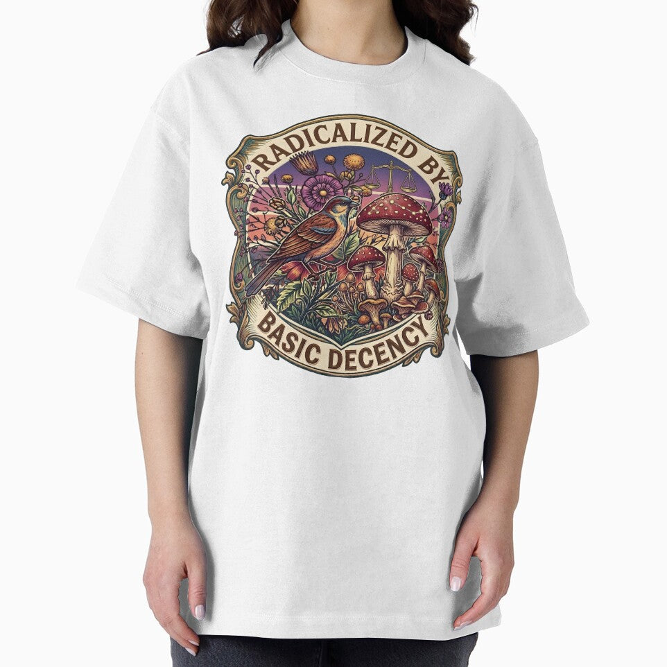 Radicalized by Basic Decency Peace Dove Equality Funny Feminist Activist by gear-posters