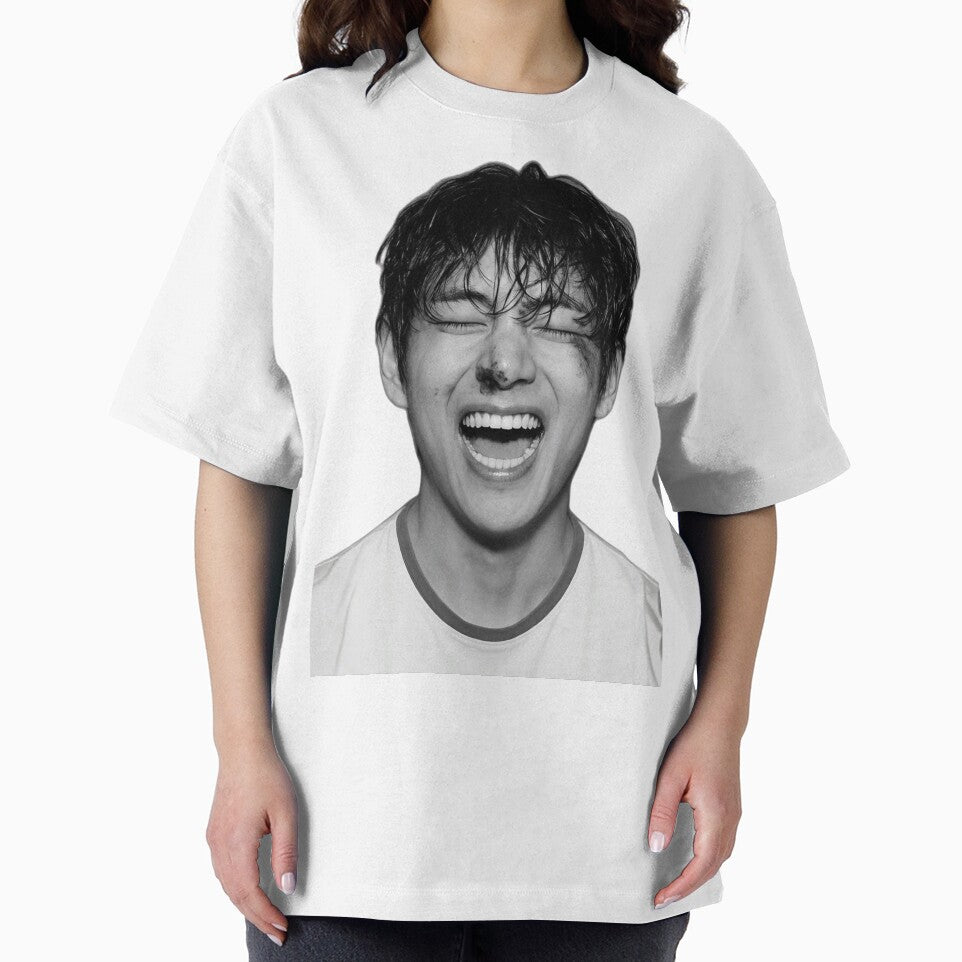 V Kim Taehyung Raw Smile Artistic Black and White by Mooncreates7