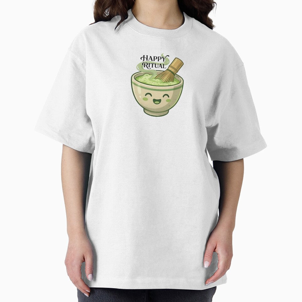 Happy MATCHA Ritual Cute Japanese Green Tea Bowl by SarashiArt