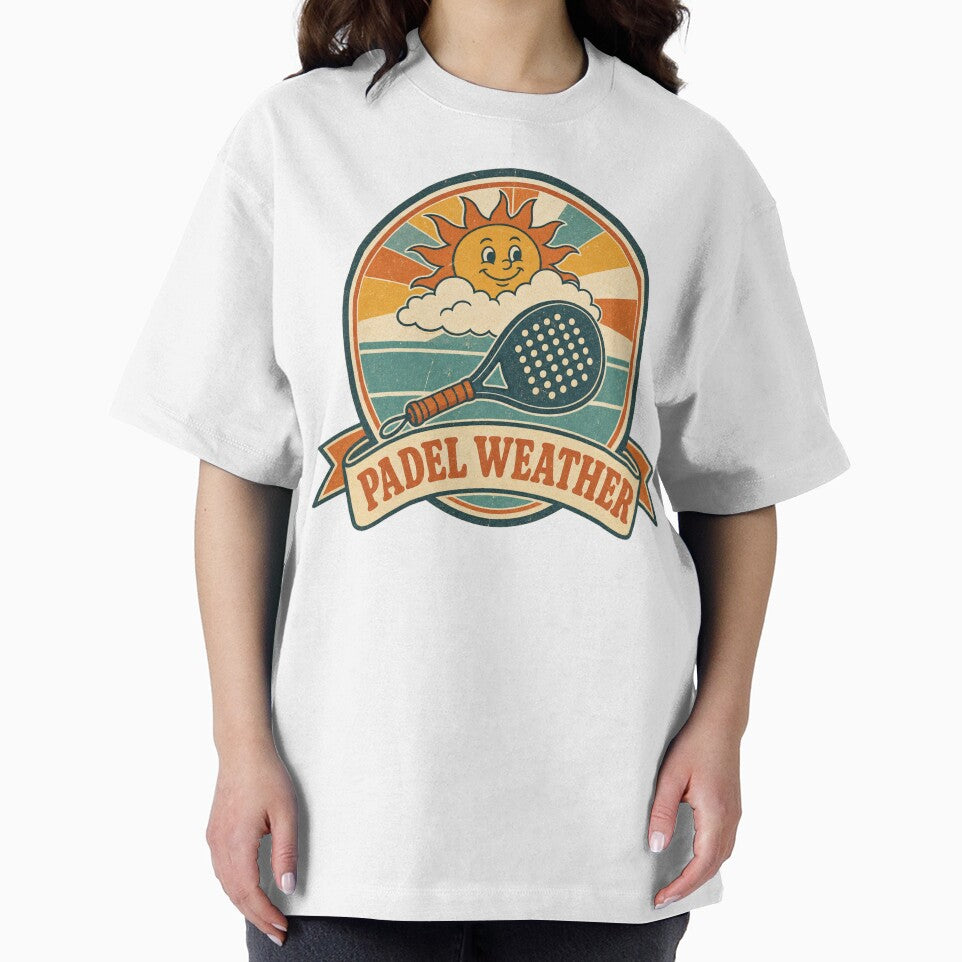 Padel Weather Retro Sunshine Badge by BoosterShop