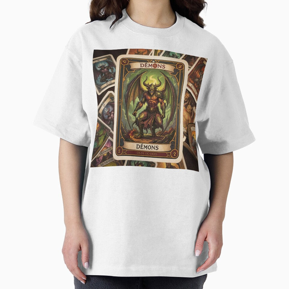 Fantasy Demon Card – Dark Tarot Style Demon Illustration by FrenchRomani