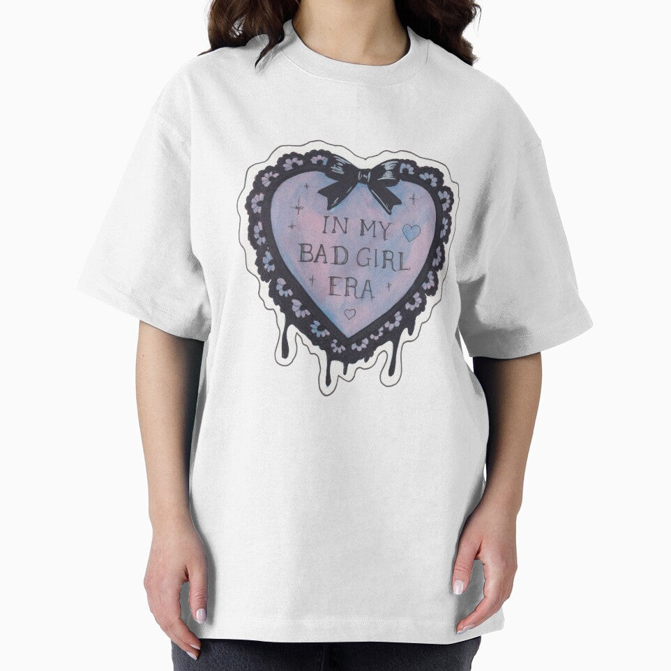 In My Bad Girl Era — Pastel Goth Black Lace Heart Quote Creepy Cute Art by Darkfully-Done