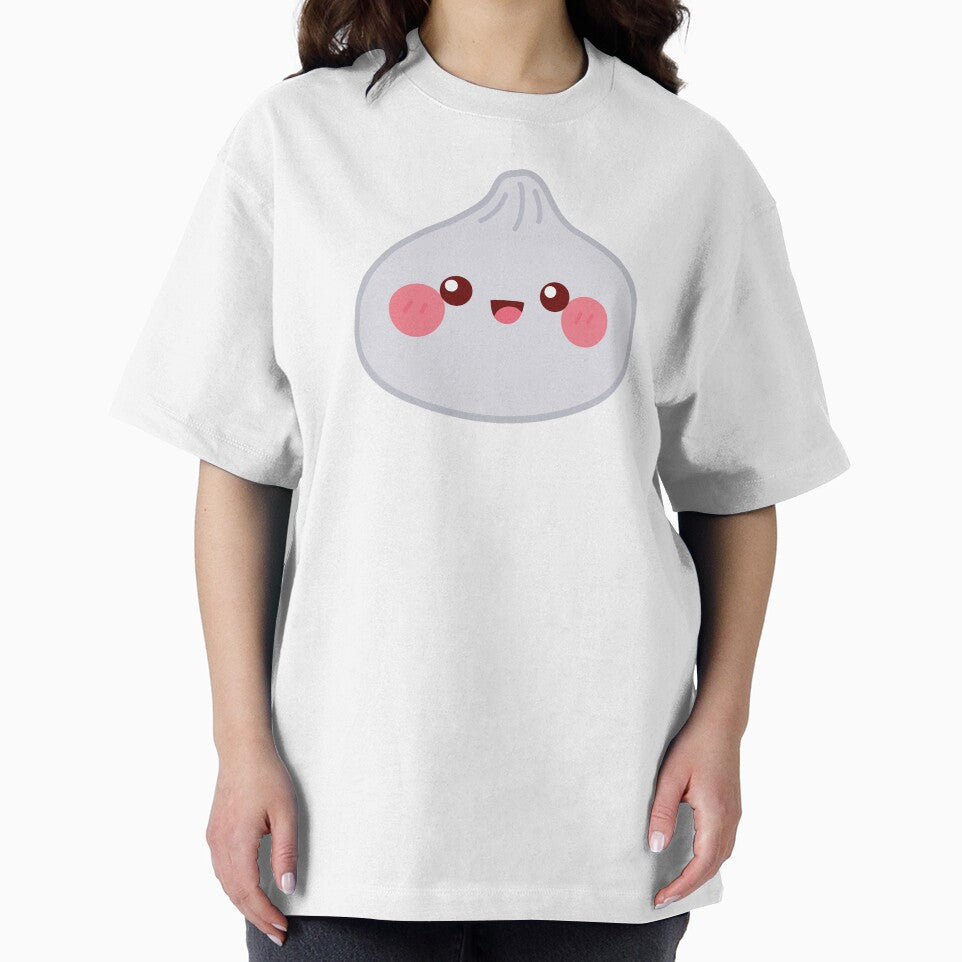 Grey squishy Dumpling – Cute Kawaii Food Character Design by EmeraldeaArt