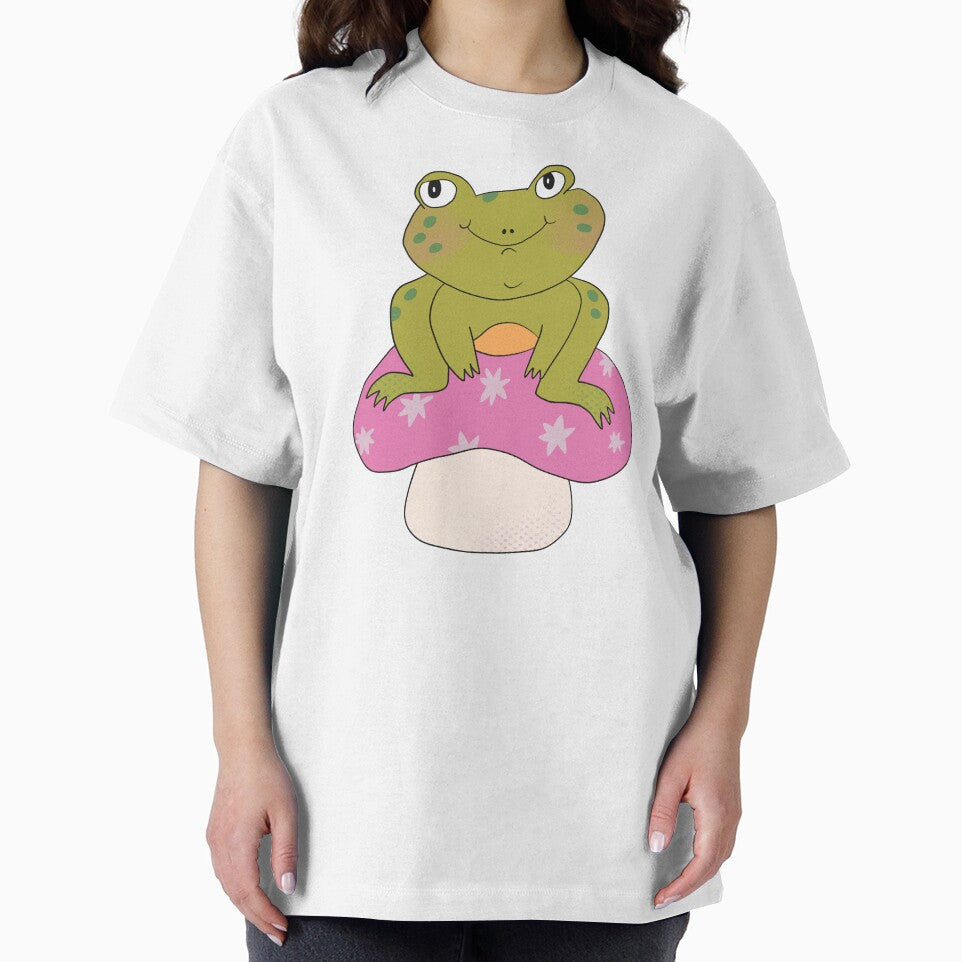 Hoppy the Frog on Toadstool (Purple) by yellowflowerhut