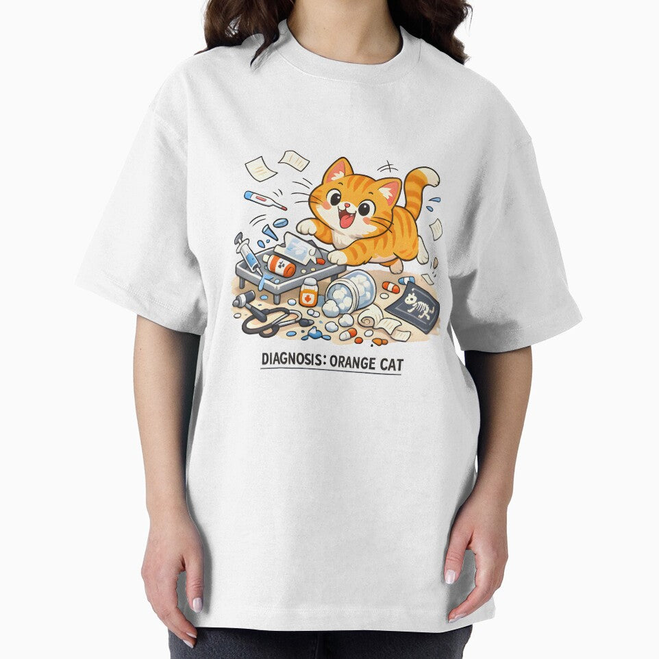 Diagnosis Orange Cat Funny Vet Cat Chaos Veterinary Humor Design by Bettybee00