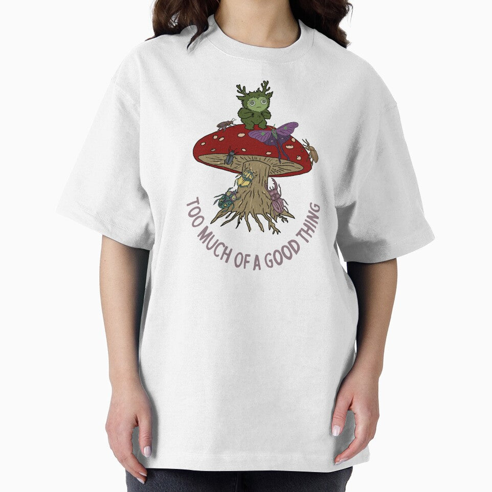 Forest Spirit on Fly Agaric Mushroom Folk Art Graphic by LeshanArt