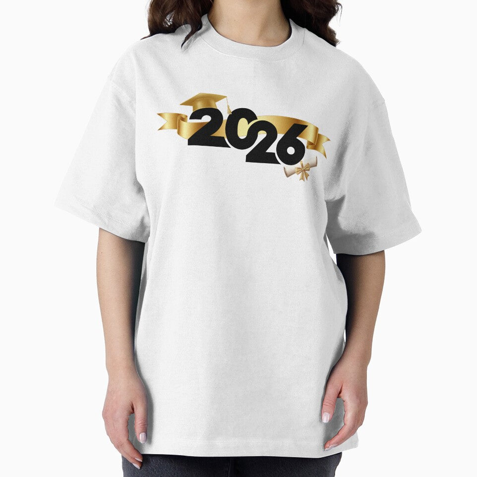 Graduate 2026 (Offset) with Gold Graduation Hat & Gold Ribbon by JeweledDesigns