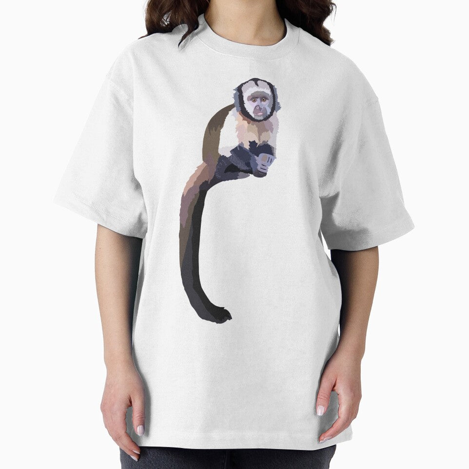 C is for Capuchin,Capuchin Monkey Artwork – Intelligent Primate Illustration and Wildlife Design by PrettylittlepastelUk