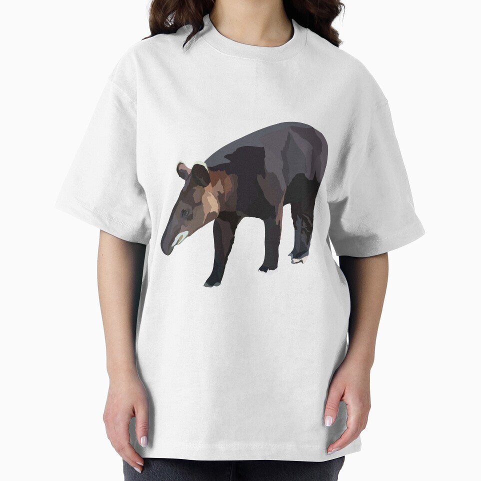 M is for Mountain Tapir,Tapir Artwork – Unique Tropical Mammal Illustration and Wildlife Design by PrettylittlepastelUk