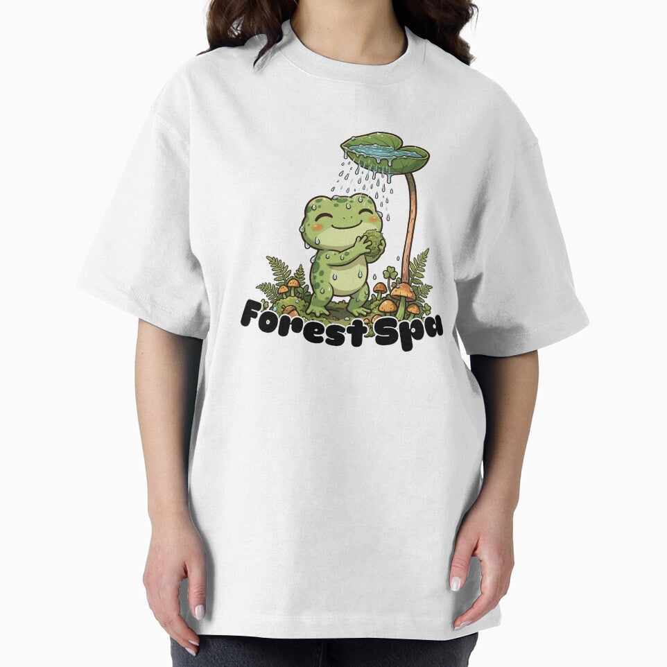 Forest Spa Cute Frog Goblincore Mushroom Leaf Shower by Neurospicy Trolls