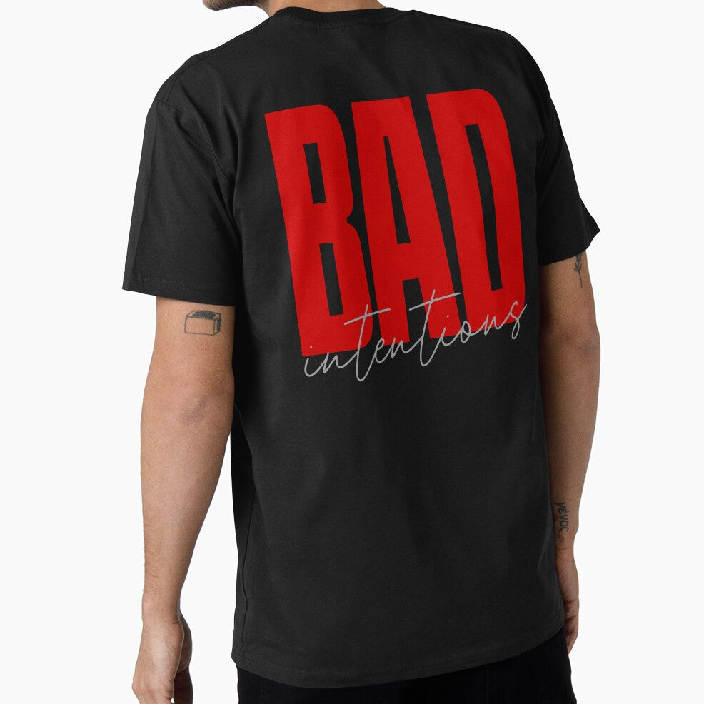 Bad Intentions Streetwear - Bold Red & Black Urban motiovation Design by Addictive design