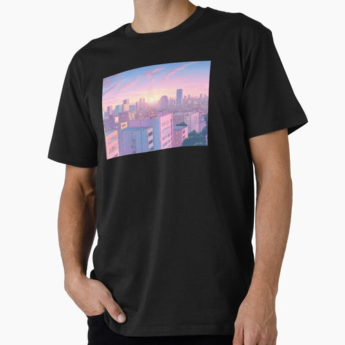 90s Anime Pink and Blue Pastel Sunset by matchakpop