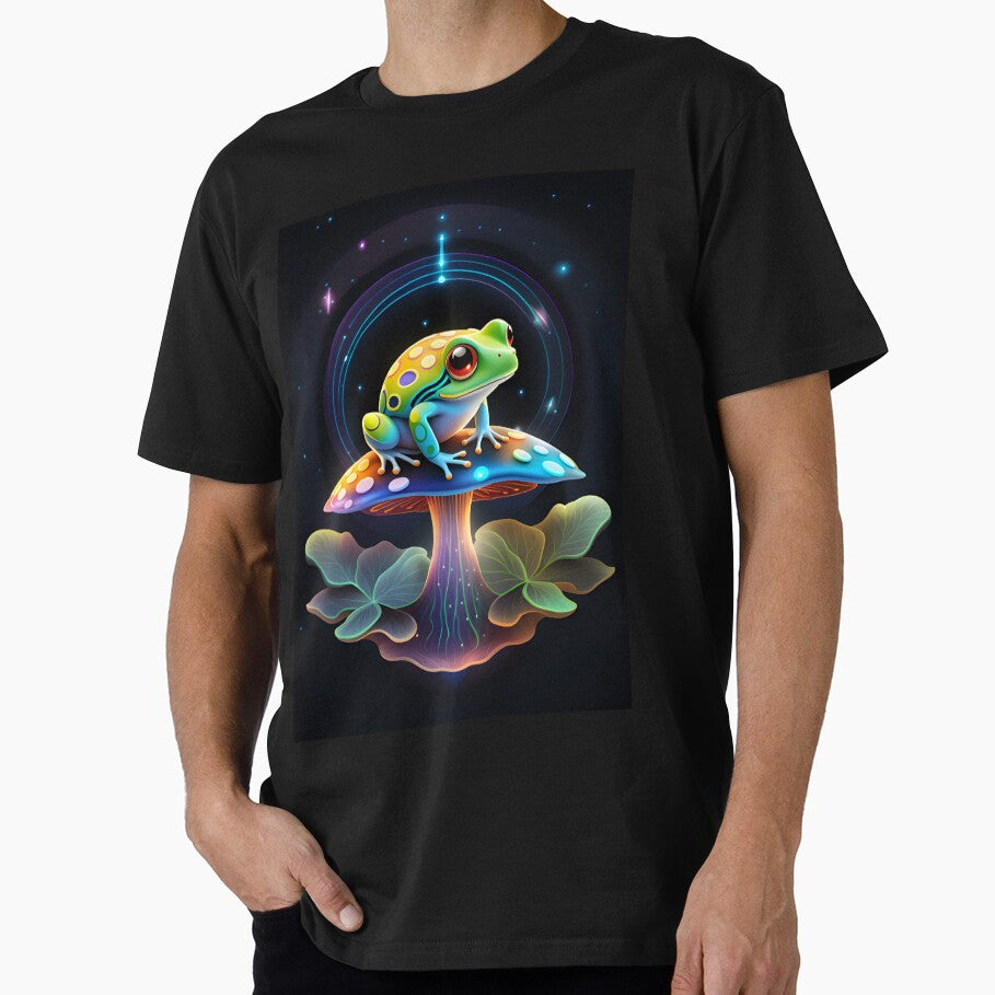 Frog on a mushroom by Silvermoonmyst