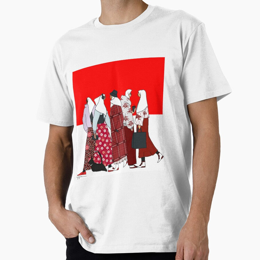 Indonesian Women Street Fashion Style Digital Illustration by Moyarts
