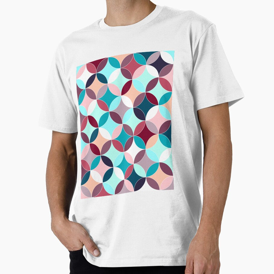 Mid Century Overlapping Circles - Retro Geometric Pattern Decor by K Design Store