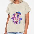 Neon Jellyfish Bloom – Glowing Jellyfish with Fluorescent Paint Splash by ColorSplash123