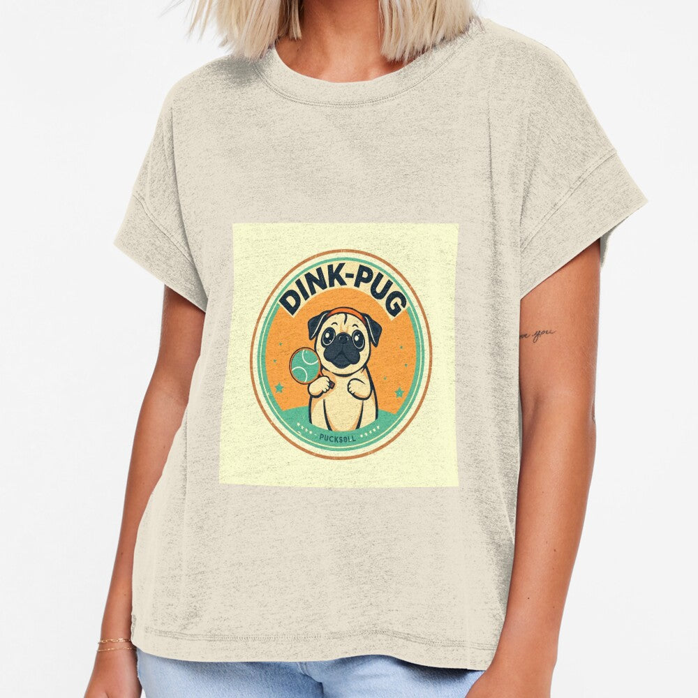 Pickleball Pug Dink Parade Retro Badge by Arte-Excellency