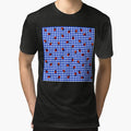 Blue And White Gingham Pattern With Cute Ladybugs by Lovemountain