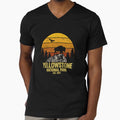 Yellowstone National Park Wyoming Buffalo Bison Vintage by Otakso