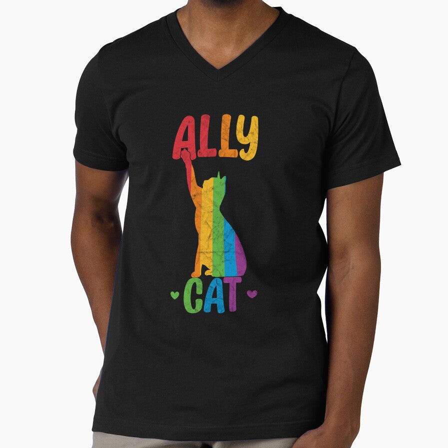 Ally cat LGBT Cat In Rainbow Ally Pride Flag by gauutruccc