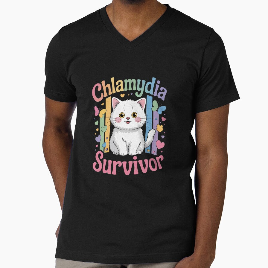 Chlamydia Survivor Cat Meme  for Men Adult Humor by sheenmi