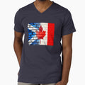 Scottish Canadian Flag Fusion T-Shirt | Scotland Canada Heritage Gift by Loom on the Loch