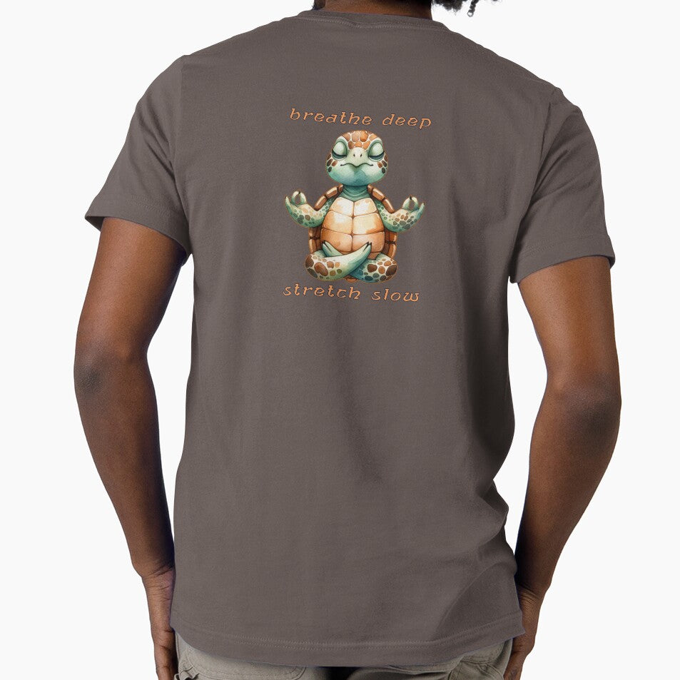 Funny Turtle Yoga - Breathe Deep - Stretch Slow by Mindful-Designs