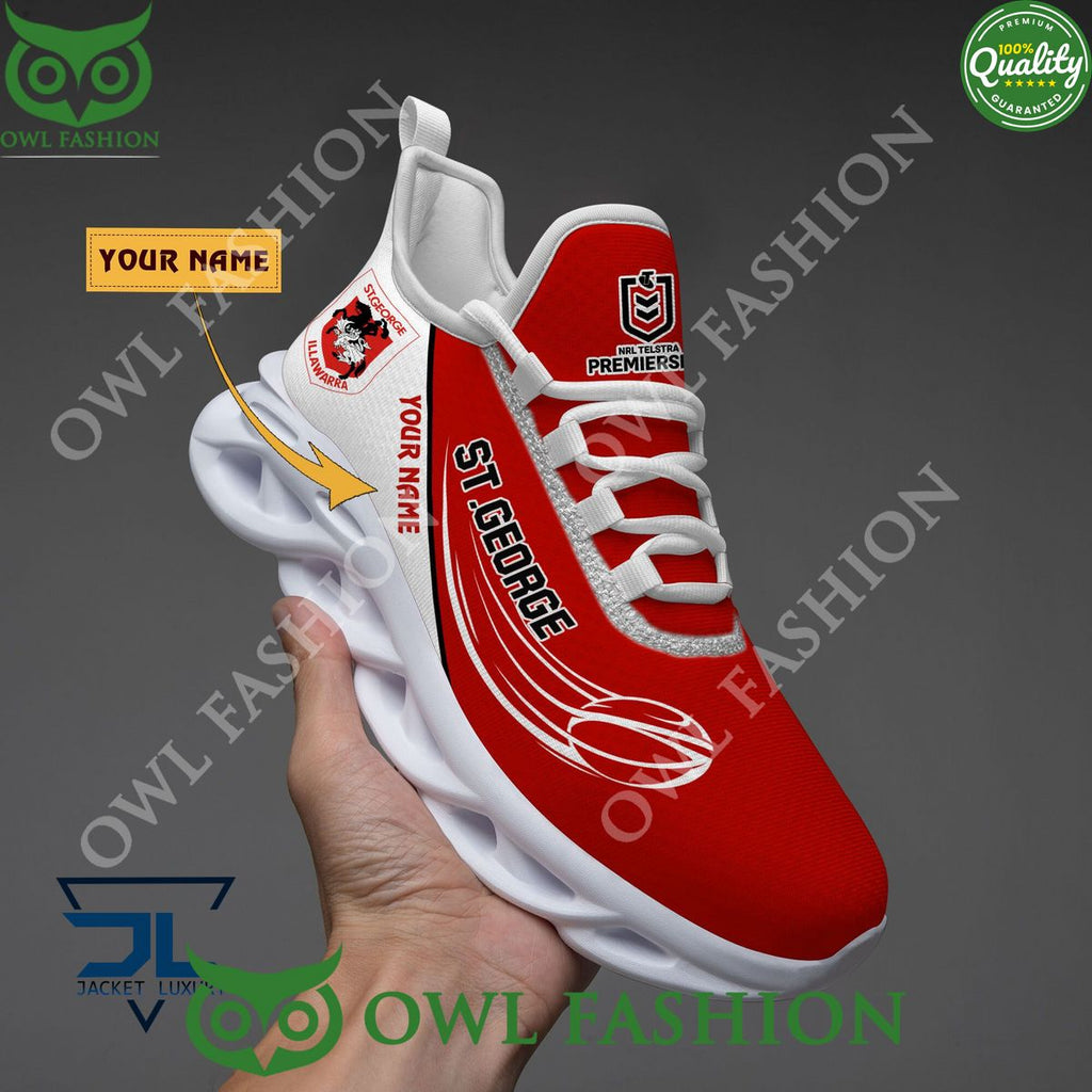 St. George Illawarra Dragons NRL Rugby Custom Max Soul Shoes