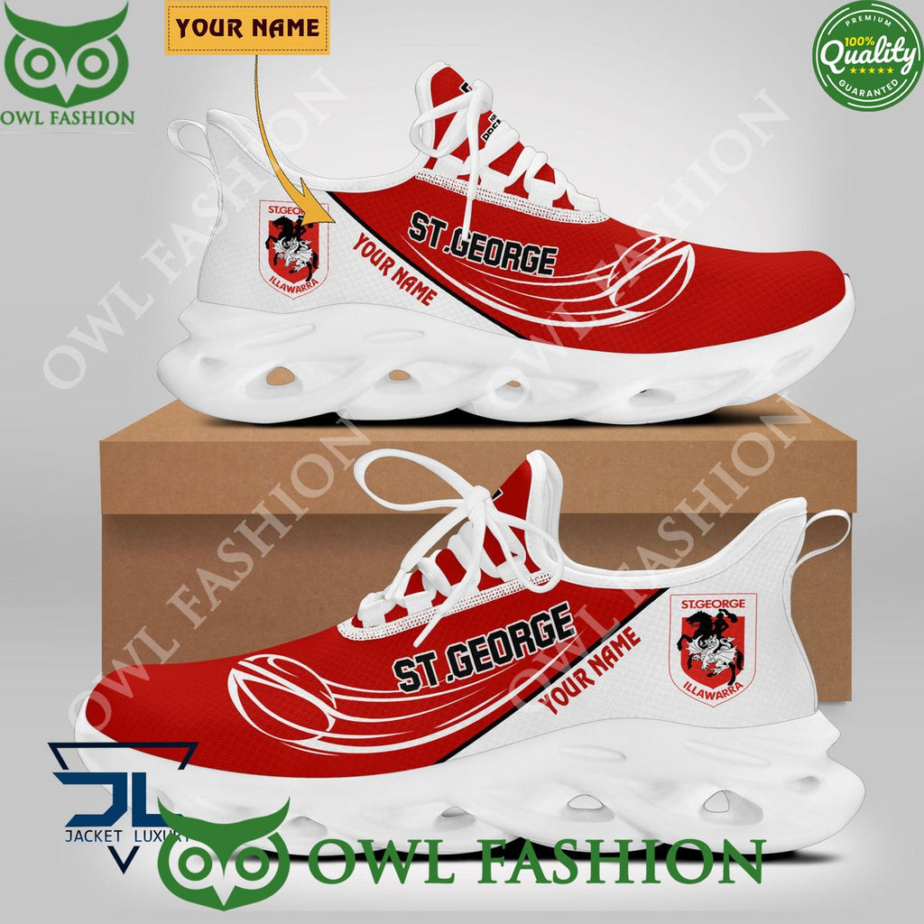 St. George Illawarra Dragons NRL Rugby Custom Max Soul Shoes