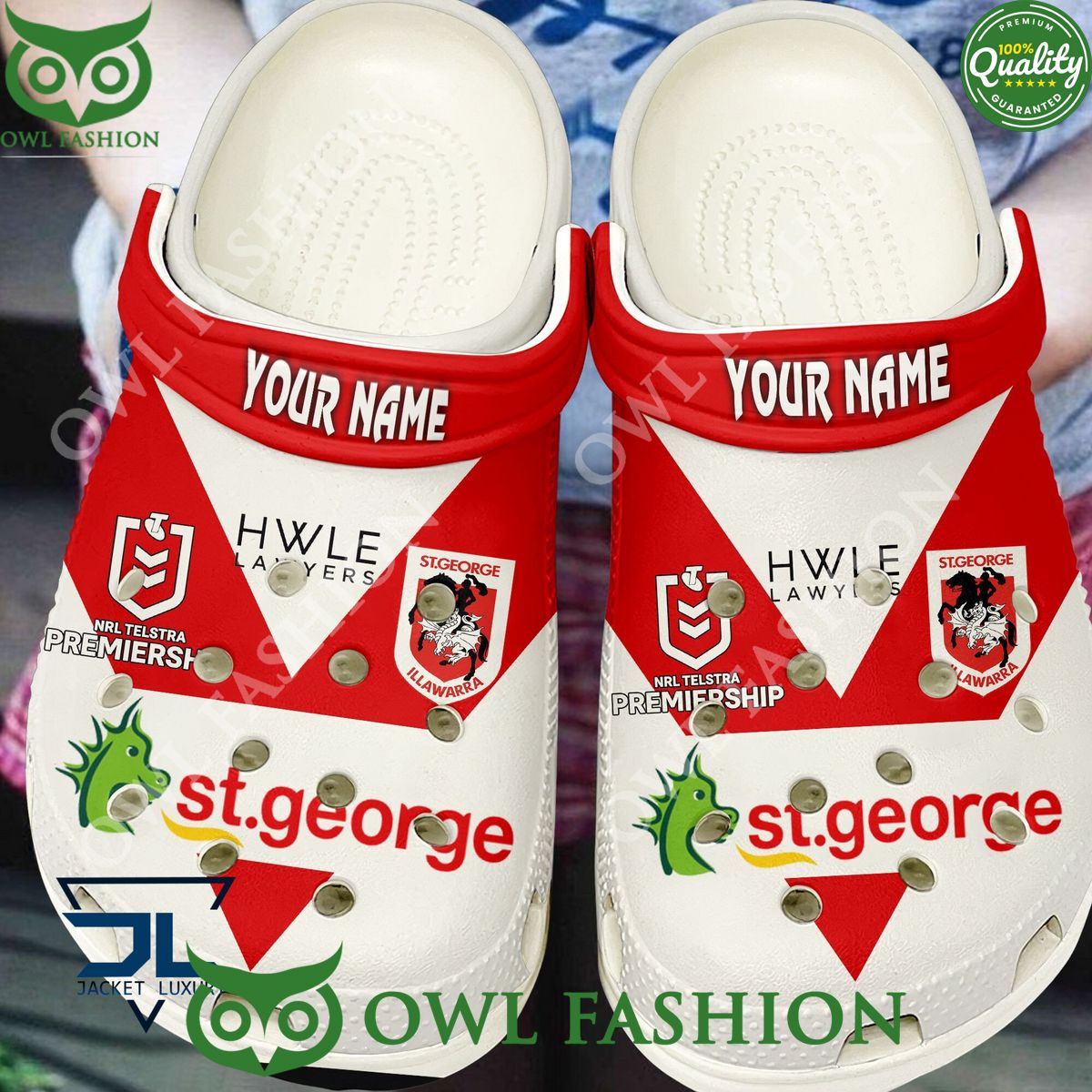 St. George Illawarra Dragons Personalized NRL Croc