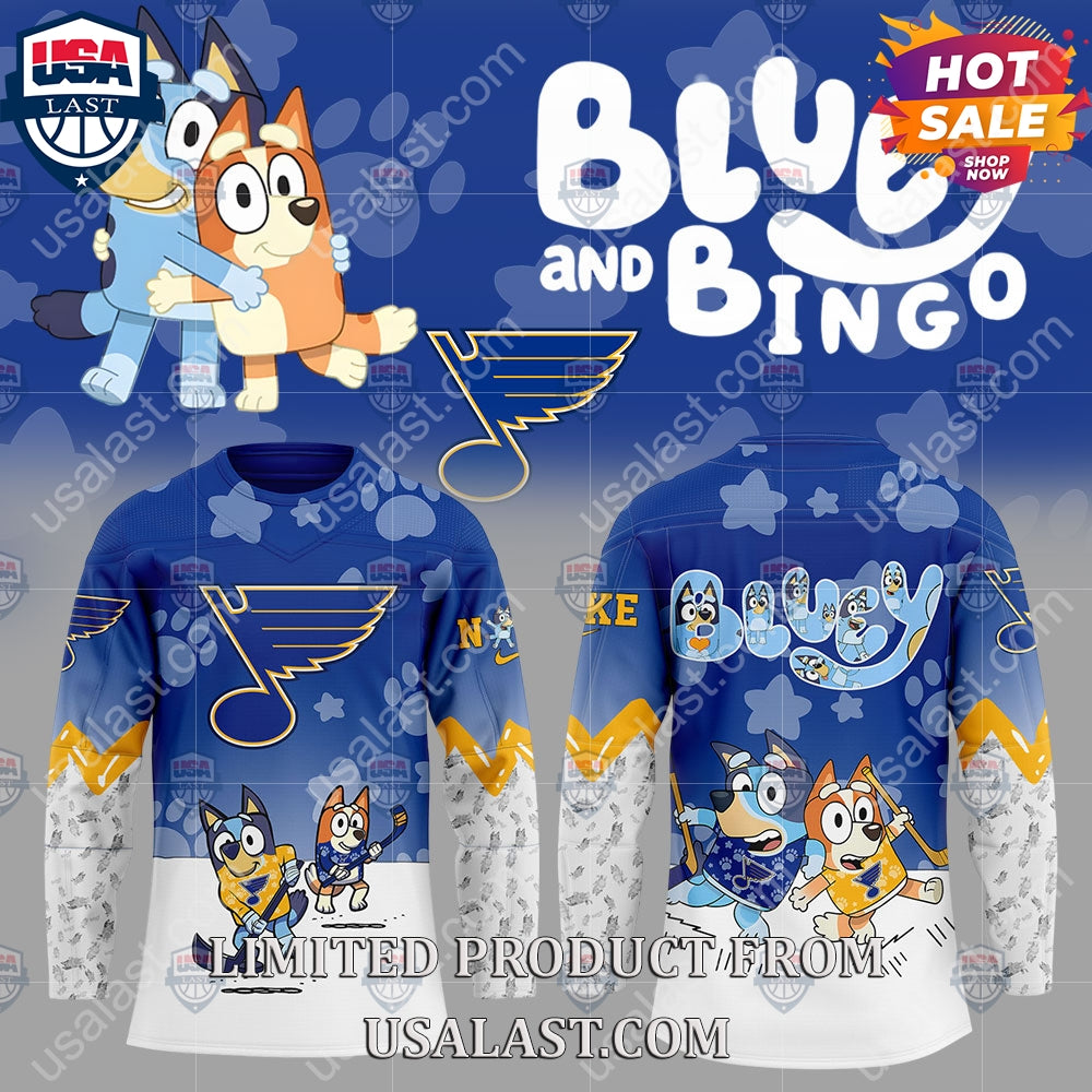 St. Louis Blues NHL Bluey and Bingo Hoodie
