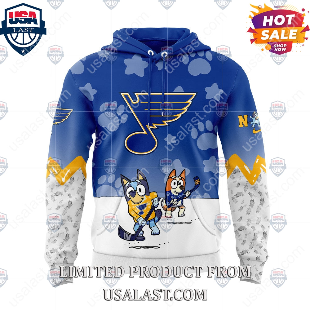 St. Louis Blues NHL Bluey and Bingo Hoodie