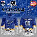 St. Louis Blues NHL Happiness Is 75th Anniversary of Peanuts Hoodie